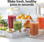 Hamilton Beach Juicer Machine, Big Mouth 3” Feed Chute for Whole Fruits and Vegetables, Easy to Clean, Centrifugal Extractor, Vegetable & Fruit Juicer, BPA Free, 800W Motor, Black