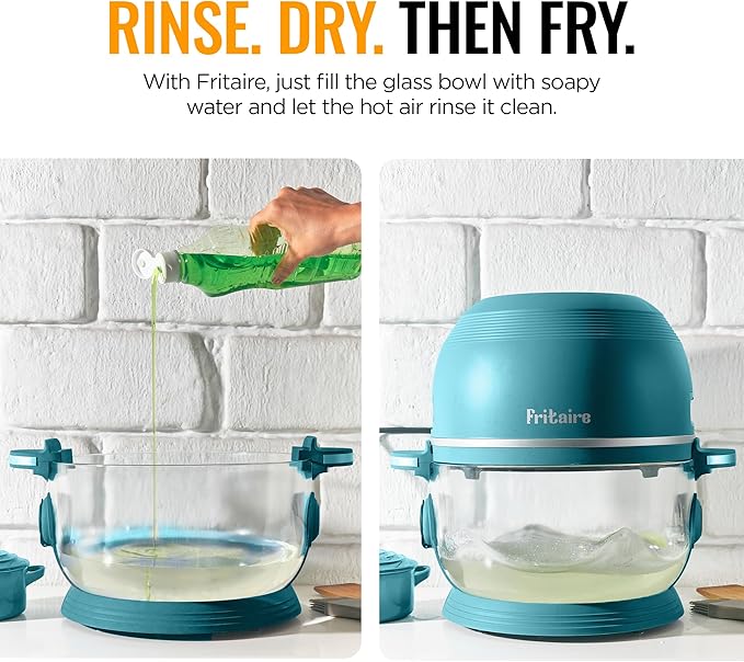 Non Toxic Air Fryer™ Pro | 9-in-1 Glass Air Fryer | Self-Cleaning | 5 Quart | Rotisserie and Tumbler | 400F Vortex For Even Cooking, BPA-Free Teflon Free, Recrisp, Roast, Bake, Sage