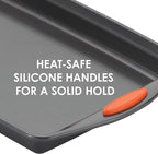 Rachael Ray Yum -o! Nonstick Bakeware Baking Pan / Nonstick Cake Pan, Square - 9 Inch, Gray