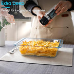 NUTRIUPS 2.4QT Rectangular Deep Glass Baking Dish, Glass Baking Pan for Oven, Clear Bakeware Deep Casserole Dish(2.4QT)
