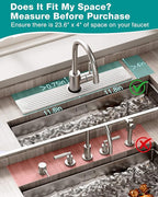 Stone Faucet Mat for Kitchen Sink, Diatomite Sink Protectors - Prevent Moisture Drying Stone Tray Fit Kitchen Counter & Bathroom Counter (White, 23.6" x 4")
