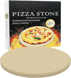 VIKEYHOME Round Pizza Stone, Heavy Duty Cordierite Pizza Grilling Stone, Baking Stone, Pizza Pan, Perfect for Oven, BBQ and Grill, Thermal Shock Resistant, Durable and Safe, 12 Inch Round, 4.6Lbs