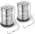 House Again 2 Pack Large Tea Infusers, Extra Fine Mesh Tea Strainers for Loose Tea, Slim Lid & 304 Stainless Steel, Filter Bags Diffusers, Loose Leaf Tea Steeper for Brew Tea Spices & Seasonings