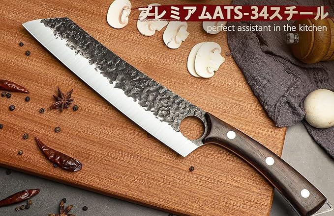 DRGSKL Serbian Chef Knife Set, Hand Forged Butcher Knife Set with Knife Bag, High Carbon Steel Kitchen Knives Set Meat Cleaver Boning Knife Viking Knives for Brisket Trimming, Gifts for Dad