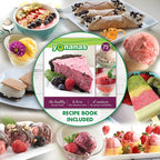 Yonanas 988HP Deluxe Vegan Non-Dairy Frozen Fruit Soft Serve Dessert Maker, BPA Free, Includes 75 Recipes, 200 Watts, Pink