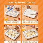 Ice Cream Roll Maker Rolled Ice Cream Machine, Sweet Spot Pan, Instant Cold Plate, Ideal for Making Rolled Ice Cream Soft Serve Slushies Frozen Yogurt Sorbet and Gelato (Summer Blue)