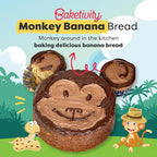BAKETIVITY Monkey Banana Bread | Banana Cake Kids Baking Set for Girls & Boys | Baking Set for Kids with Pre-Measured Ingredients | Perfect Family Gifts for Cooking Lovers Ages 6-12