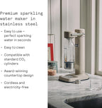 Aarke Carbonator lll, Sparkling & Carbonation Water Machine, Stainless Steel with PET BPA-Free Reusable Bottle Volume 1L/34 fl oz (Sand)