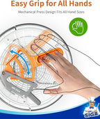 MR.SIGA Large Salad Spinner, Fruit Washing Bowl with Strainer, Salad Dryer for Washing, Spinning, and Draining Greens, Fruits, and Vegetables, 6.87 Quart Capacity
