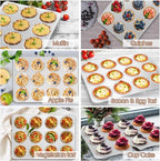 P&P CHEF Muffin Pan Cupcake Baking Pan Set, Stainless Steel Muffin Tin Tray for Mini Cake Tart Quiche, Oven & Dishwasher Safe, Non-toxic & Heavy-duty, (12 Cup, 1Pc)
