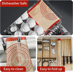 Silicone Baking Mat, Reusable Non-Stick Pastry Mat for Rolling Out Dough, Pizza Crust Pie Baking Mat, Cookies, Cake, Bread, Chocolate, Pastry, Oven Mat