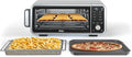 Ninja SP201 Digital Air Fry Pro Countertop 8-in-1 Oven with Extended Height, XL Capacity, Flip Up & Away Capability for Storage Space, with Air Fry Basket, Wire Rack & Crumb Tray, Silver