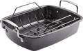 Circulon Ultra-Lasting Nonstick Roasting Pan with Rack, Roaster Pan with Easy Serve Rack, 17-Inch x 13-Inch, Black
