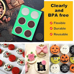 Sidosir 3Pcs Oreo Cookie Chocolate Silicone Mold, 6-Cavity Round Cylinder Oreo Chocolate Cover Molds for Candy, Silicone Baking Molds for Mini Cakes, Jelly