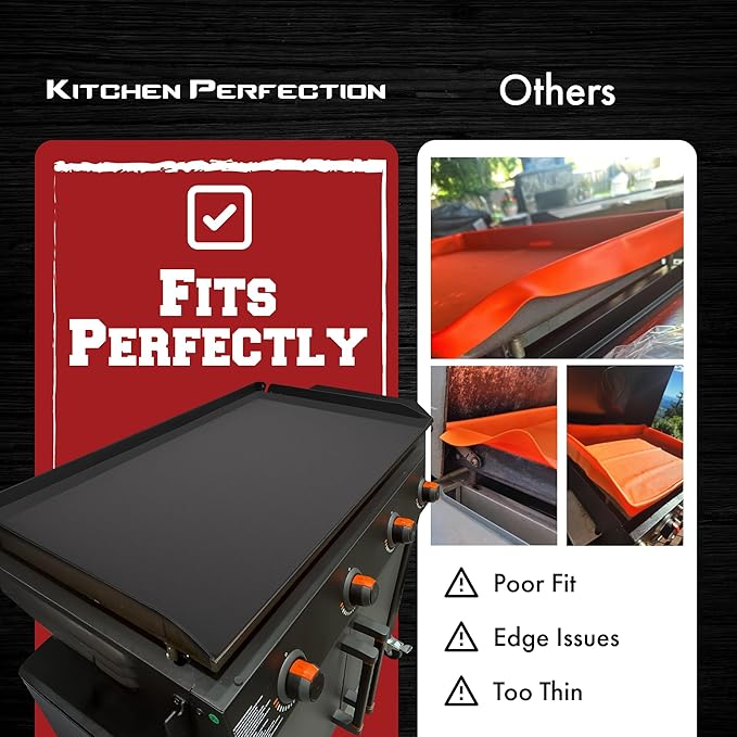 KITCHEN PERFECTION 22" Premium Silicone Griddle Cover Mat For Blackstone Griddle 22 Inch - Hermetic Protection From Rust & Debris All Year, Fits All Blackstone 22 Inch Models - Food Grade Silicone
