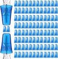 Chengu 100 Pieces Liquor Bottle Covers Pour Spout Covers Bar Toppers for Bottles Universal Pour Dispenser Dust Translucent Silicone Rubber Spout Caps for Bar Home Kitchen Tools Supplies (Blue)