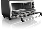 BLACK+DECKER TO3250XSBD 8-Slice Extra Wide Convection Countertop Toaster Oven, Includes Bake Pan, Broil Rack & Toasting Rack, Stainless Steel/Black