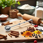 304 Silver Stainless Steel Flour Powder Filter Spoon, Baker Dusting Wand For Sugar Flour Spices, Flour Sugar Powder Spoon Kitchen Tools Baking Sifters Baking Tools and Accessories kitchen product