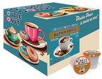 Double Donut Coffee Butter Toffee Flavored Coffee Pods, Medium Roast Coffee, Compatible with Keurig K Cups Brewers, 72 Count