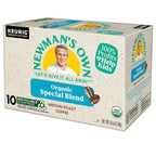 Newman's Own Organic Special Blend, Keurig Single Serve K-Cup Pods, Medium Roast Coffee, 60 Count, (6 Packs of 10)