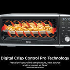 Ninja SP201 Digital Air Fry Pro Countertop 8-in-1 Oven with Extended Height, XL Capacity, Flip Up & Away Capability for Storage Space, with Air Fry Basket, Wire Rack & Crumb Tray, Silver