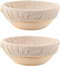 DOYOLLA Bread Proofing Baskets Set of 2 8.5 inch Round Dough Proofing Bowls and Liners Perfect Home Sourdough Bread Baking supplies