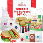 Baketivity Whoopie Pie Burgers Baking Kit for Kids Set - Real Cooking Set for Girls & Boys Ages 5-12 - Baking Kit with Premeasured Ingredients, STEM Kit for Kids with Instructions