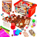 GirlZone Little Choco Delights Maker Kit, Chocolate Making Set for Kids with Candy Bar Molds, Lolly Sticks & Wrappers, Fun Creative Activity, Birthday Gift for Girls Ages 8+
