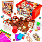GirlZone Little Choco Delights Maker Kit, Chocolate Making Set for Kids with Candy Bar Molds, Lolly Sticks & Wrappers, Fun Creative Activity, Birthday Gift for Girls Ages 8+