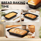 Yoehka 6 Pack Bread Pan Set, Non-Stick 8×4 Loaf Pans for Baking Homemade Bread, Sourdough, Brownies, Cake, Carbon Steel, Rectangle Baking Pans (Black)