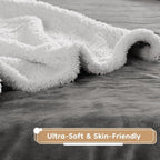 Electric Heated Blanket Twin Size - 62"x84", Soft Flannel Heating Blanket, 10 Heating Levels, 1-12 H Auto Shut Off, Breathable Warm and Washable for Bed, Light Grey