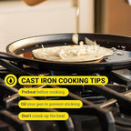 Lodge BOLD 12 Inch Seasoned Cast Iron Square Griddle with Loop Handles, Design-Forward Cookware