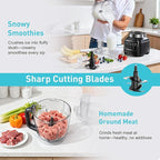 All-in-One Blender & Food Processor, 10-in-1 Professional Blender for Smoothies, Ice Crushing, Dough Making, Chopping, Grinding, Slicing & Shredding, Dishwasher Safe for Kitchen & Home Use