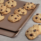 HAPPIELS 17 x 13 inch Cookie Sheets for Baking Nonstick Set of 2, PFOA free Cookie Sheet Set without rim, Cookie Sheets Non Stick, Half Sheet Pan for Oven without sides Non Toxic sheet without lip