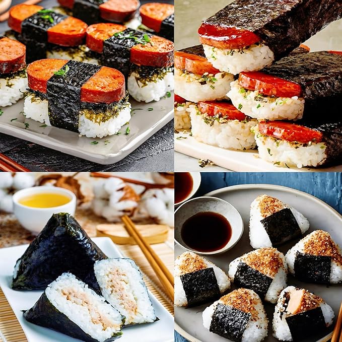 3PCS Clear Onigiri Rice Ball Mold Maker Kit, Musubi Press, Triangle Sushi Press for Kid Lunch Bento, Non-stick, BPA-Free