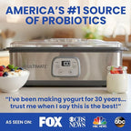 Ultimate Probiotic Yogurt Maker with Adjustable Time & Temperature Control, Make Trillions of Probiotics for Better Gut Health, Two 1-Quart Containers for Larger Batches, ULTIMATE LIFETIME WARRANTY