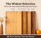SMIRLY Bamboo Cutting Board Set, Chopping Board and Wooden Cutting Boards for Kitchen, Small Wood Cutting Board and butcher block (Acacia Wood, 2 Pack)