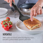 Farberware Professional Heat Resistant Nylon Short Turner-Safe for Non-Stick Cookware, One Size, Black