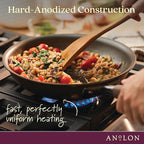 Anolon Advanced Home Hard-Anodized Nonstick Wide Stock Pot/Stockpot (7.5-Quart, Bronze)