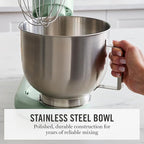 Martha Stewart  Tilt-Head Stand Mixer, 12 Speed, 5.3QT Stainless Steel Bowl, Splash Guard with Pour Chute, Whisk, Dough Hook, Flat Beater, Electric Kitchen Baking Mixer, Bread, Cake, Whip, Honeydew