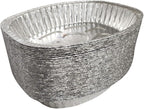 Disposable Oval Roasting Pan - Durable Turkey Roaster Pans Extra Large, Heavy-Duty Aluminum Foil, Deep, Oval Shape for Chicken, Meat, Brisket, Roasting, Baking, Recyclable (50)
