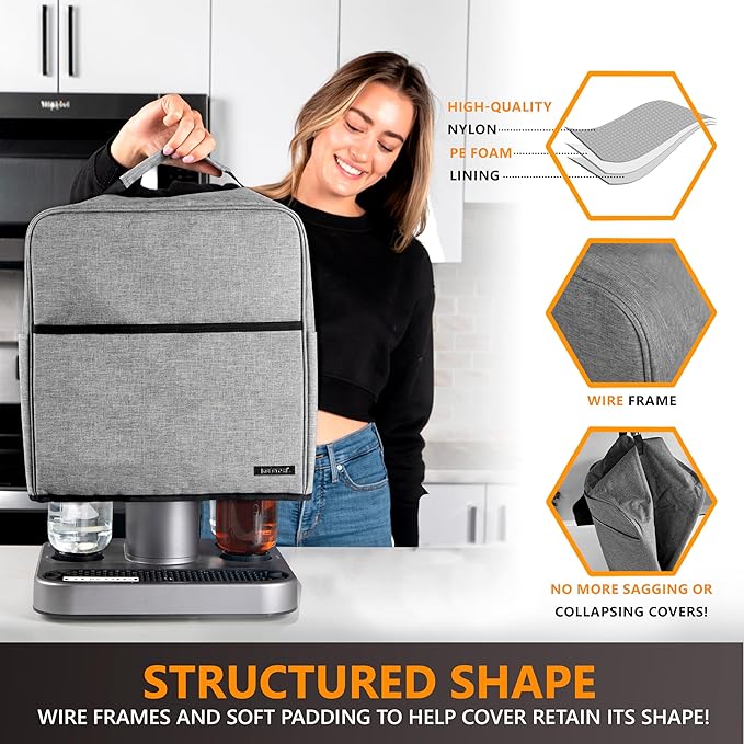 Bartesian Dust Cover - Bartesian Cover for Cocktail Machine - Compatible with Premium, Professional, Duet - Grey