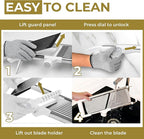 Gramercy Adjustable Mandoline Food Slicer, Mandoline Slicer for Kitchen, Mandolin, Potato, Tomato, Carrot, Vegetable, Fruit and Onion Cutter - Stainless Steel - INCLUDING 1 Pair Cut-Resistant Gloves