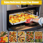 Homikit 1 Pack Baking Sheet, 20 x 14 Inches Stainless Steel Large Cookie Pan, Heavy Duty Metal Sheet Tray for Oven Baking Roasting Cooking, Rustproof & Nonstick, Dishwasher Safe