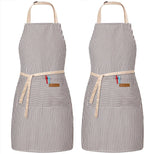BeLuyi 2 Pack Adjustable Bib Apron with 2 Pockets Chef Cooking Kitchen Restaurant Aprons for Women Men