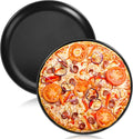 P&P CHEF Pizza Pan Set of 2, Stainless Steel Pizza Tray, Round Pizza Plate For Pie Cookie Pizza Cake, Non Toxic & Heavy Duty, Dishwasher Safe & Easy Clean, 10 Inch & Black