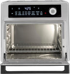 West Bend XL Air Fryer Oven 26-Quart with Digital Controls Easy-View Door and 24 Cooking Presets, Includes Nine Accessories, 1700-Watts, Metallic