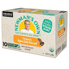Newman's Own Organics Special Blend Decaf Keurig Single-Serve K-Cup Pods, Medium Roast Coffee, 60 Count (6 Packs of 10)