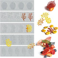 5PCS Leaf Molds Silicone Baking Fondant Tuile Molds, Hollow 3D Coral Branch Leaf Tuille Lace Silicone Cake Moulds, Polymer Clay Mold for Baking, Resin, Clay, Sugar Craft, Dessert Cake Decoration