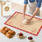Non-Slip Silicone Baking Mat - 20x28 inch Extra Thick Pastry Mat with Measurements for Sourdough, Macarons, Bread, Pizza, Dough Rolling, Kneading, Oven Mat Heat Resistant to 480°F for Baker